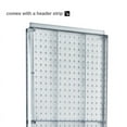 thumbnail image 5 of Two-Sided Pegboard Floor Display on Adjustable Studio Base. Panel Size: 16"W x 60"H, 5 of 5