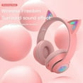 thumbnail image 6 of L550 Pink Gaming Headset for Computer Laptop Virtual Surround Cat Ear Headphones Cute Cartoon Earbuds for Girlfriend Women, 6 of 8