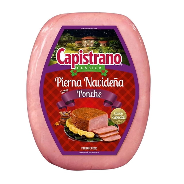 Jamón de pierna Capistrano Clásica navideña sabor ponche por kilo