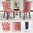 thumbnail image 7 of Kitchen Table and Chairs for 2, 24" Dining Table Set for 2 with Velvet Upholstered Chairs, 3 Piece Round Kitchen Table Set, Dining Room Table Set for Small Space, Apartment, 7 of 7
