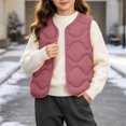 thumbnail image 6 of BLVB Toddler Puffer Vest Boys Girls down Vest Warm Fall Winter Jacket Lightweight Sleeveless Button down Coat for Kids(Pink,7-8 Years), 6 of 9
