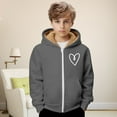 thumbnail image 5 of EnJoCho Unisex Boys Girls Zip Up Hoodie Oversized Long Sleeve Hooded Sweatshirt Casual Y2K Jacket Winter Clothes Street Fashion, 5 of 7
