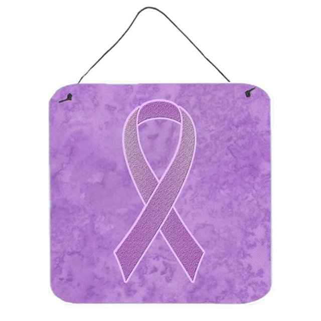 Carolines Treasures AN1200DS66 Lavender Ribbon For All Cancer Awareness Aluminium Metal Wall Or Door Hanging Prints