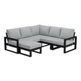 thumbnail image 2 of WestinTrends Montara 6-Piece Outdoor Patio Corner Sectional Sofa Conversation Set, Black/Light Gray, 2 of 15