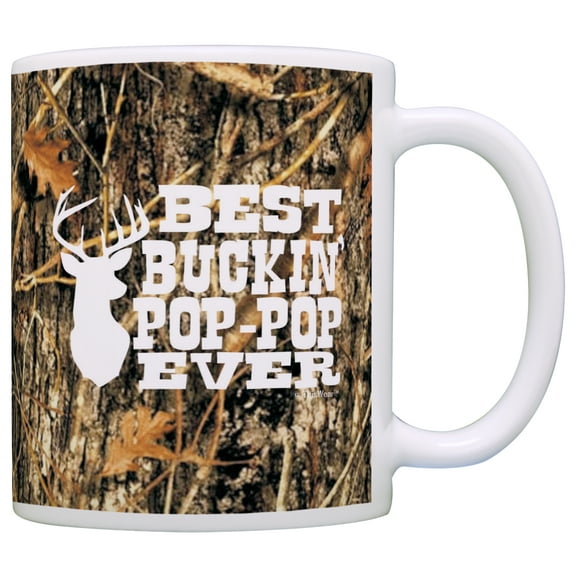 ThisWear Pop Pop Grandpa Gifts Hunting Camo Best Buckin Pop-Pop Ever 11 ounce Coffee Mug Camo