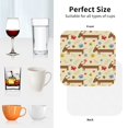 thumbnail image 6 of Pofeuu Dachshund Dog And Flower Print Coasters for Drinks, 4Pack PU Leather Coasters, Bar Drink Coasters for Tabletop Protection, Furniture from Damage-Square, 6 of 6