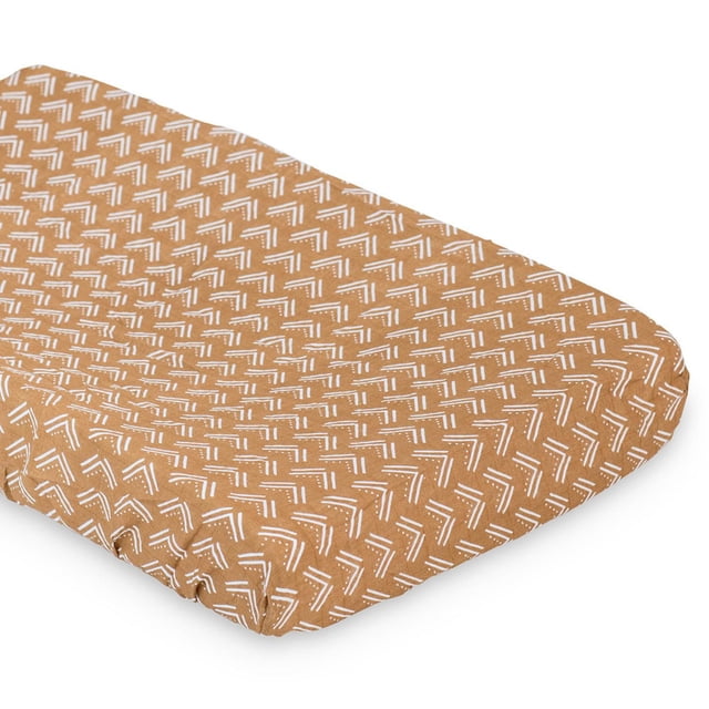 Lulujo - Baby, Infant - Boho Collection - Cotton Muslin Change Pad Cover - Machine Washable