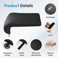 thumbnail image 3 of FLORICH Car Seat Extender Leg Support Cushion for Driver Seat and Office Chair, Leather, Memory Foam Car Seat Cushion - Comfortable Support for Long Drives, Black, 3 of 8
