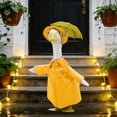 thumbnail image 1 of Conjunto de impermeable de ganso para estatua de jardín de 58 cm | Disfraz impermeable de 3 piezas con sombrero y minisombrilla | Decoración de jardín para todas las estaciones, 1 of 6