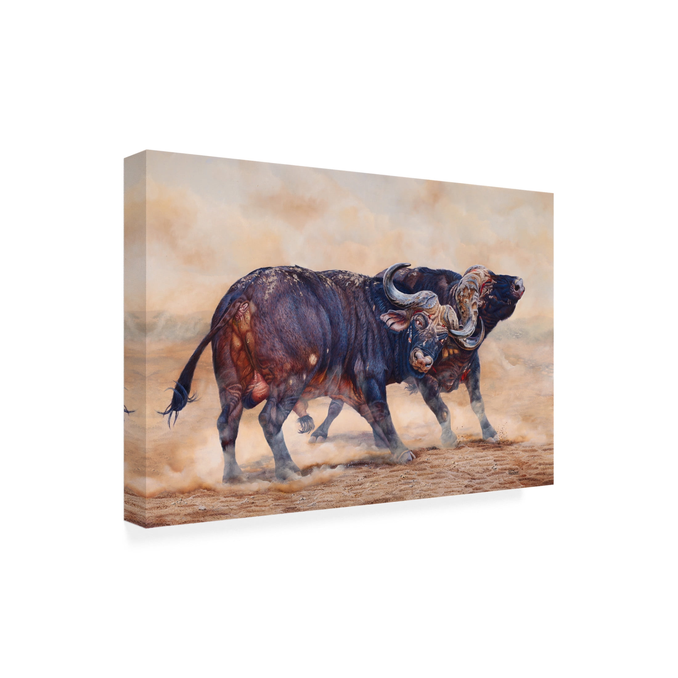Canvas Wall Art - Delene Lambert 'The Duel' Wall Art for Living Room, Bedroom, or Office Décor by Trademark Fine Art - 19 x 12 Inches