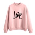 thumbnail image 1 of CEHVOM Femmes Mode Décontractée Imprimé Col Rond Ample Manches Longues Hauts Courts Blouse Chandails Sans Capuche Liquidation, 1 of 5