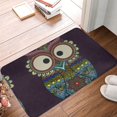 thumbnail image 4 of Balery Boho Owl Felpudo de franela, resistente a las manchas y a la decoloración, para uso interior y exterior, fácil de limpiar, 40 x 60 cm, 4 of 7