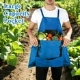 thumbnail image 3 of cyrico Gardening Apron, Harvest Apron with Pockets for Women and Men, Adjustable Cross Strap with Quick Release Pockets, Gardening Gifts for Mom and Dad, Blue, 3 of 7