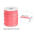 Uxcell 55 Yards 2mm PVC Hollow Pipe Rubber Cord 1mm ID with Plastic