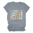 thumbnail image 3 of YHAJDS Women's Round Neck Tops Letter Print Short Sleeve Loose Casual Summer Daily Blouse, 3 of 7