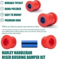 thumbnail image 5 of VPZMT Kit de amortiguador de bujes elevadores de manillar de poliuretano para Harley Davidson Big Twin Dyna 1973-2018 Sportster 1973-2003 (estilo-rojo), 5 of 5
