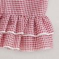 thumbnail image 6 of mgoYE Toddler Baby Boy Girl Pants Retro Elastic Waist Checkered Plaid Long Pants Casual Sweatpants Bottoms 9M-5T(Red,12-18 Months), 6 of 7