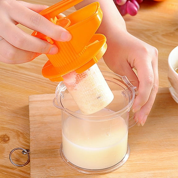 YUNAFFT Mini Clear Soy Milk Maker, Portable Hand Crank Milk Make 400ml Multifunctional Juicer Machine for Milk, Coffee