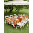 thumbnail image 3 of Outdoor Tablecloth with Umbrella Hole and Zipper, Orange Pumpkins Fall Rectangle Table Cloth 54x80 Inch Waterproof Tablecloth, Maple Leaf Thanksgiving Botanical Rustic Picnic Table Cover for Patio, 3 of 7