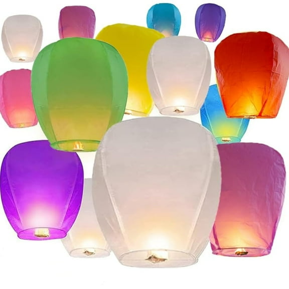 20Pcs Colorful Paper Lanterns Decorative Round Paper Lanterns Lamp for Birthday, Wedding, Christmas, Bridal, Home Decor, Party Decoration