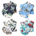 thumbnail image 4 of Hawaiian Floral Pet Shirt for Dogs and Cats,Lightweight Breathable Summer Beach Apparel,Tropical Island Style Puppy Clothing,Black, 4 of 6