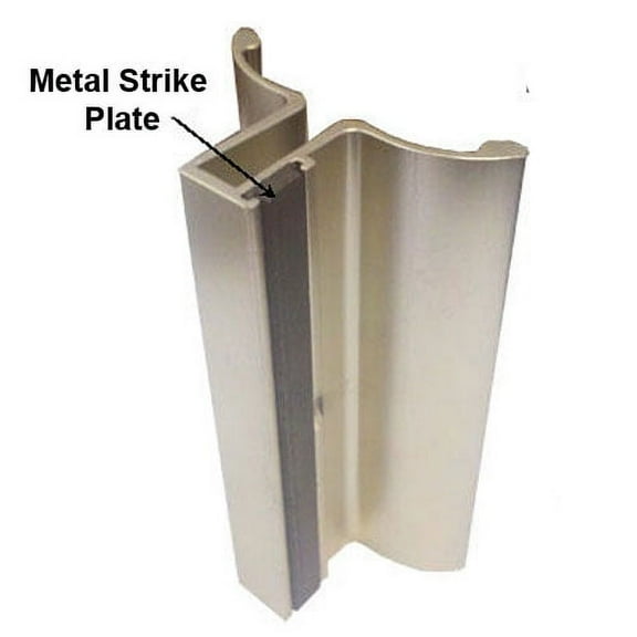 Gordon Glass® 4" Frameless Shower Door Handle with Metal Strike Plate - Brushed Nickel Finish