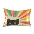 thumbnail image 7 of Yayeee Pillowcase Queen Size Set of 2 Satin Wrinkle Resistant Pillow Case, Colorful Black Cat, 7 of 7
