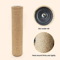 thumbnail image 5 of Natural Sisal Cat Scratching Post Replacement Pole, 5.9"‑19.7" Multi‑Length, 2.56"‑2.75" Diameter, M8 Pre‑Embedded Nut, DIY Assembly Scratcher for Cat Tree Climbing Frame Upgrade, 5 of 10