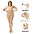 thumbnail image 5 of Manzi Women's 2 Pack Plus Size Control Top Leggings Nude Pantyhose, 5 of 7