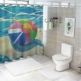 thumbnail image 7 of Patifu Beach Fun Bathroom Décor Set, Graphic Print Polyester Stylish Shower Curtain with Hooks, Waterproof Curtains for Home Bathtubs Decoration, 100% Polyester Fiber, Size: Standard 36"x72, 7 of 7