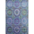 thumbnail image 2 of Addison Rugs Mayfield Premium Machine Washable Transitional Panel Blue Rectangle Rug, 8' X 10' Machine Washable Transitional Panel Blue Oversized Sherpa Throw Blanket, 2 of 6