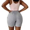 thumbnail image 5 of Afdoent Shorts For Women Solid Color Lightweight Shorts For Everyday Casual With Elastic Waist Summer Vacation Going Out, 5 of 5