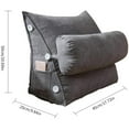 thumbnail image 2 of Versatile Backrest Reading Pillow For Couch Bed, Ergonomic Design Soft Lumbar Support Cushion With Adjustable Neck Pillow, Triangle Sofa Backrest For Scientific Posture, 2 of 7
