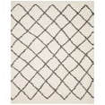 thumbnail image 5 of SAFAVIEH Dallas Jerrie Geometric Shag Area Rug, Ivory/Dark Grey, 8' x 10', 5 of 8