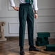 thumbnail image 1 of Pantalones largos de moda para hombre, casuales, de color sólido, con bolsillos y cremallera, cintura elástica, de poliéster., 1 of 6