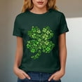 thumbnail image 6 of COMVALUE Funny Cute Shamrock Irish Graphic Tee Top for Women St Patricks Day Shirt (Dark Green, XXL), 6 of 8