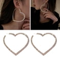 thumbnail image 4 of Pendientes de Vintage, pendientes de de imitación a , regalos, pendientes de tuerca, joyería brillante para , plata Fernando Pendientes Corazón Cristal, 4 of 8