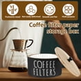 thumbnail image 5 of Coffee Filter Holder, Wooden Large Capacity Rustic Coffee Filter Storage Case Dispenser with Lid, Round Organizer Basket Container Storage for Pod and Filter, Coffee Bar Accessories, 5 of 11