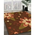 thumbnail image 2 of Ahgly Company Indoor Square Patterned Saffron Red Area Rugs, 6' Square, 2 of 6