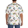 thumbnail image 3 of Lsque happy new year Raccoon print Men's Cuban Collar Short Sleeve Shirt Summer Beachwear Casual Button Down Fashionable Vacation Leisure Shirt-Small, 3 of 7