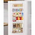 thumbnail image 7 of 6-Tier Over the Door Pantry Organizer, White Storage Shelves for Cabinet, Spice  with Removable Baskets, 7 of 7