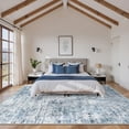 thumbnail image 4 of Roxstand Washable Rugs 8x10, Abstract Distressed Area Rugs for Living Room, Non Slip Accent Bedroom Rug (8'x10', Blue), 4 of 11