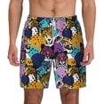 thumbnail image 2 of Picia Retro Panther pattern Mens Swim Trunks with Compression Liner Stretch Beach Shorts Quick Dry with Zipper Pockets No-Chafing Board Shorts-XX-Large, 2 of 9