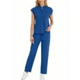 thumbnail image 3 of 2pcs/women's surgical gown set modern version top and drawstring waist pants scrub uniform set, 3 of 7