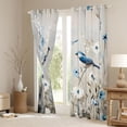 thumbnail image 3 of Castle Fairy Blue Bird Black Out Curtains,Floral Daisy Curtains Pack of 2 (42x63 Each), 3 of 6