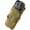Khaki, variant on Flashlight Pouch Holster Rotatable Flashlight Holder Belt Clip Torch Carry Case with 360 Degree Carabiner Reel Clip