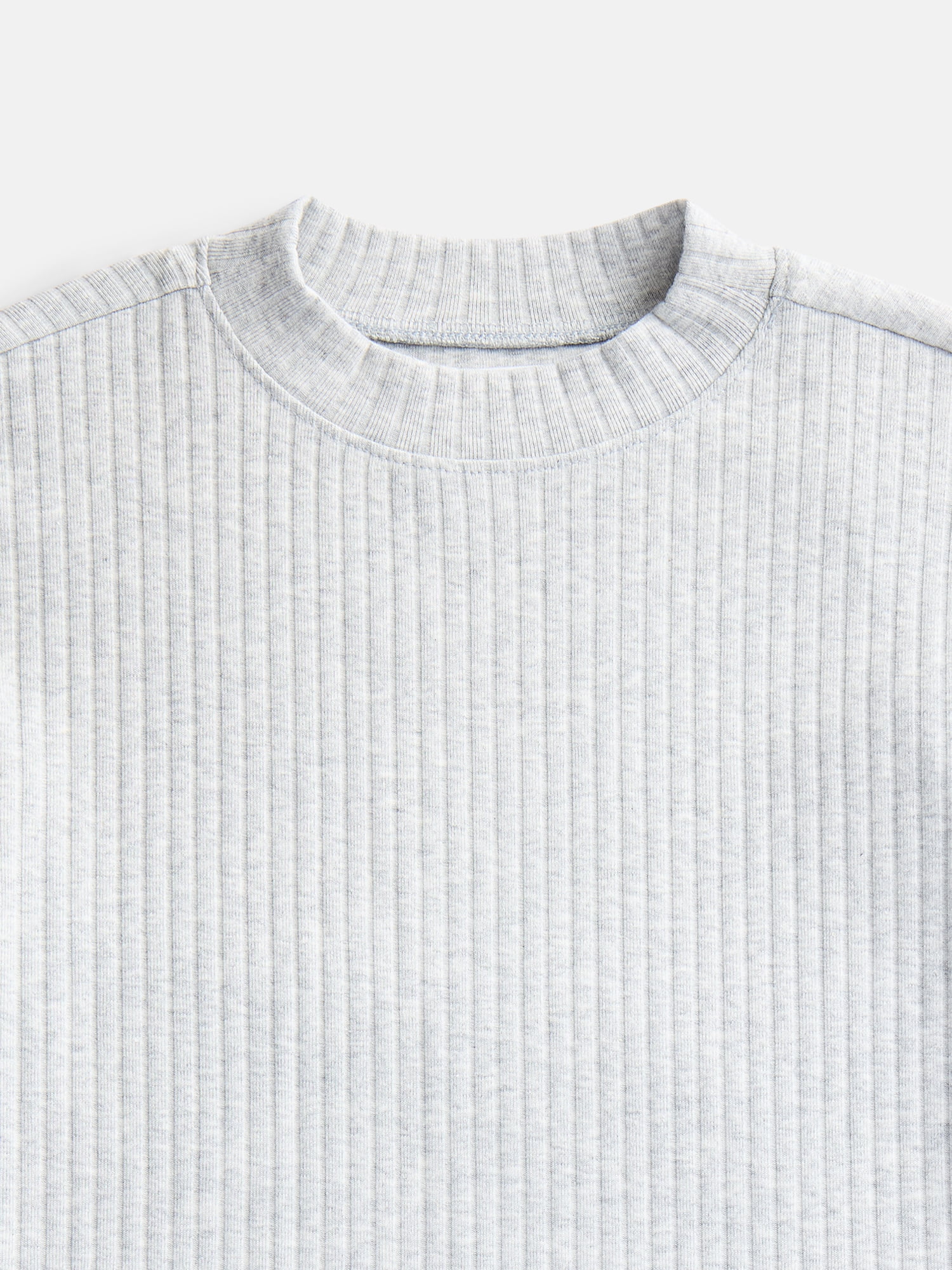 Wonder Nation Girls Rib Knit Top with Long Sleeves, Sizes 4-18 & Plus