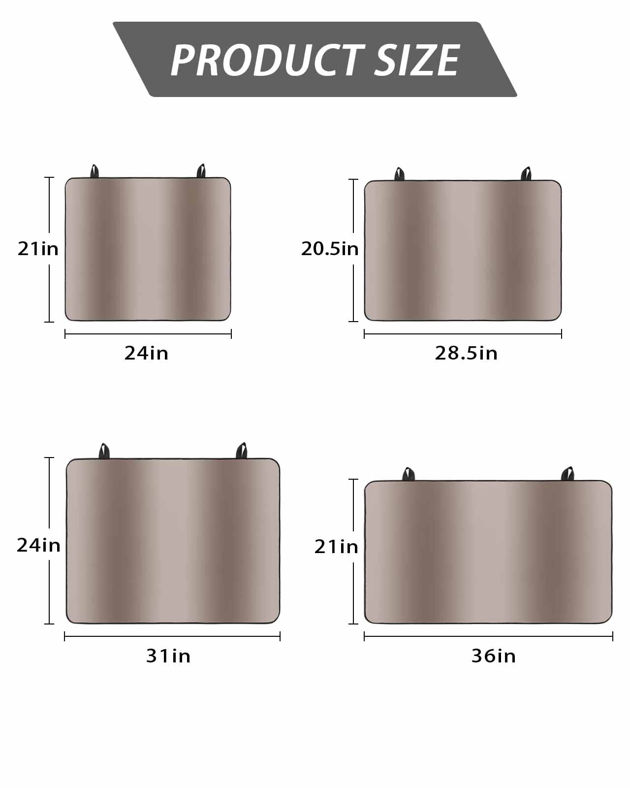 Stove Top Covers for Electric Stove, Brown Ombre Glass Stovetop Cover Protector, Modern Abstract Art Farmhouse Gradient Induction Cooktop Protector Oven Mat for Kitchen Countertop 24"x21"