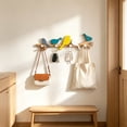 thumbnail image 4 of Decorative Bird Wall Hook, Rustic Wood Coat and Hat Rack with Multiple Pegs, Charming Entryway Organizer for Keys, Bags, and Scarves, Easy to Mount Home Decor for Hallway, Bedroom, and Living Room, 4 of 6