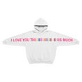 thumbnail image 5 of Avrnliq Womens Oversized White Zip Up Hoodie Valentine's Day I Love You Sweatshirt Plus Size Tunic Hoodie Dress Gifts for Her,Size 2XL, 5 of 9